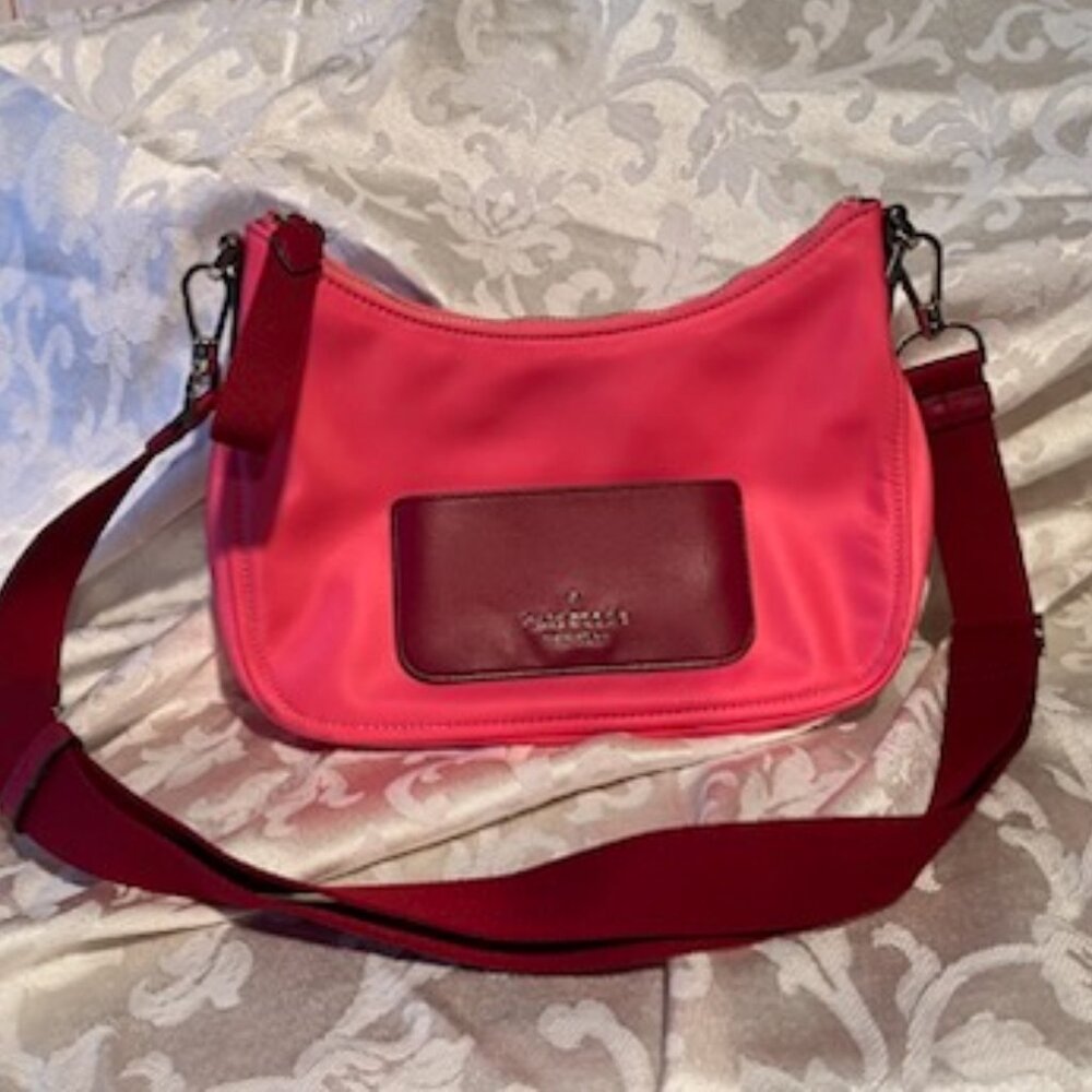 Kate Spade Pink & Burgundy Nylon Versatile Bag